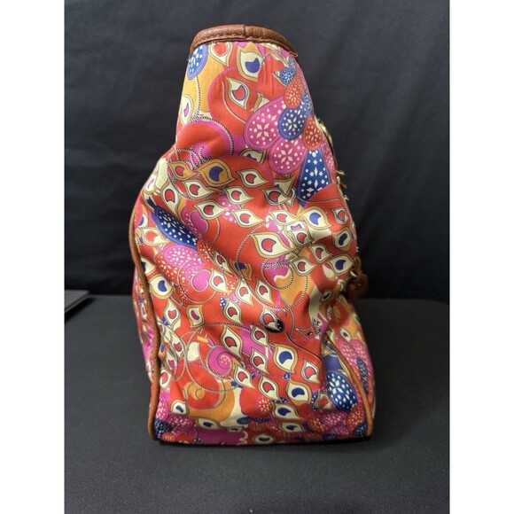 BollyDoll Summer Peacock Purse Beach 2000s Faux Leather Accents Artsy - Picture 4 of 15